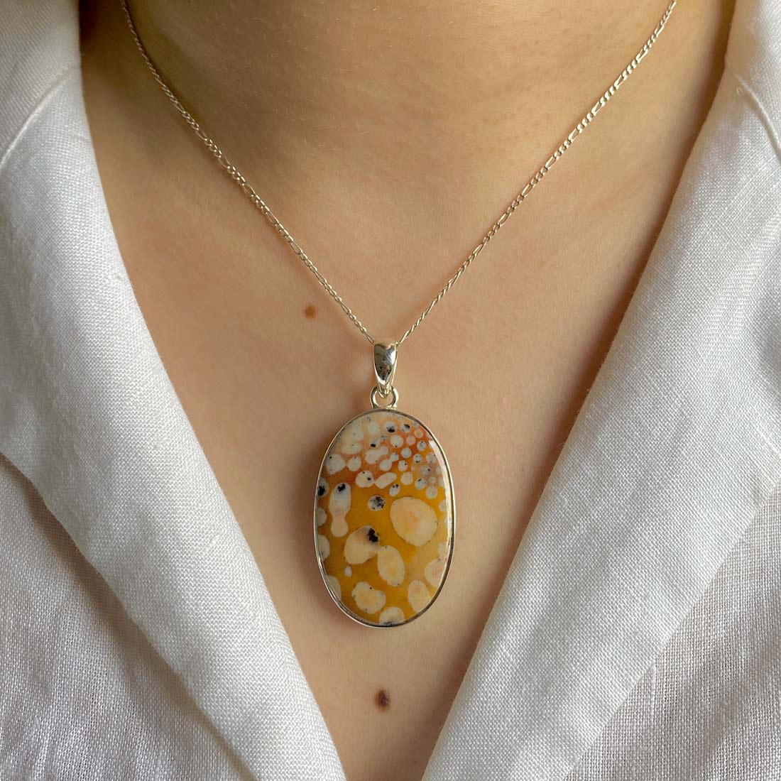 Deerfawn Jasper Pendant-(DFJ-P-30.)